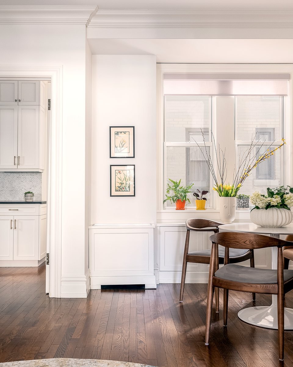Dining room detail with tactile, hard-wearing materials